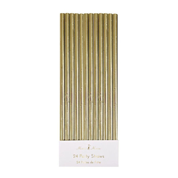 Gold Foil Party Straws - IMAGINE Party Supplies