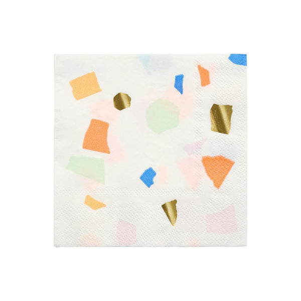 Bright Terrazzo Napkins (small) - IMAGINE Party Supplies